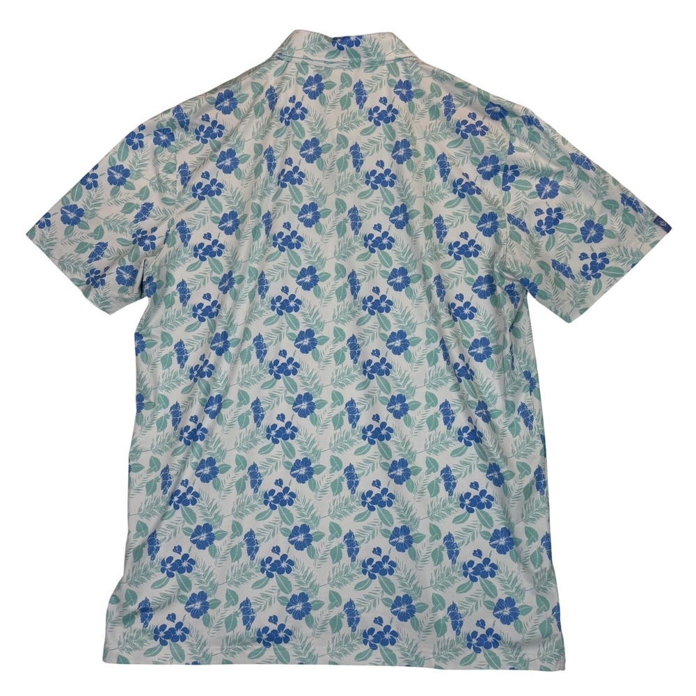 Donald Ross "Mack" Hawaiian Vibes Floral Print Golf Polo Sportswear Stretch Sz L - Picture 3 of 9